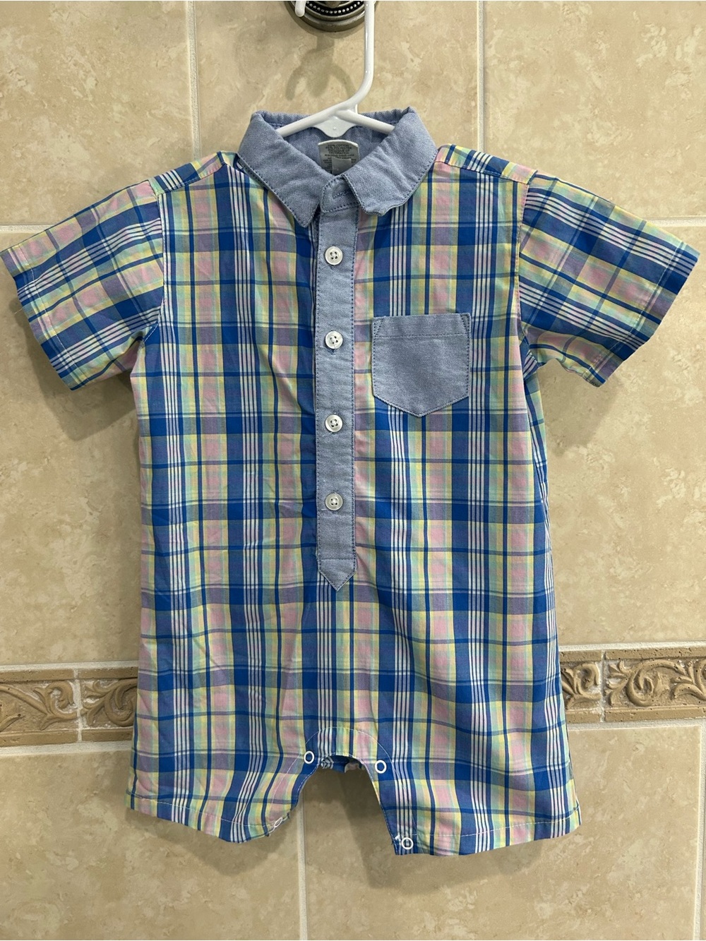 Starting Out Plaid Romper
